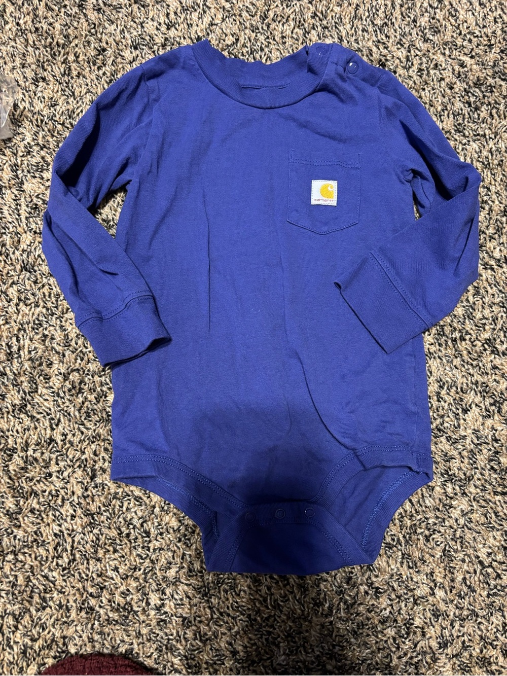 Carhartt Baby Long-Sleeve Pocket Bodysuit - Blue